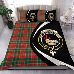ScotsTee Shop Scottish MacDonald of Kingsburgh (Donald of Kingsburgh) Modern Clan Badge Tartan Bedding Set Circle Style