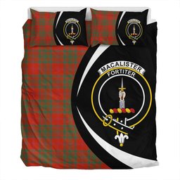 ScotsTee Shop Scottish MacAlister of Glenbarr Ancient Clan Badge Tartan Bedding Set Circle Style