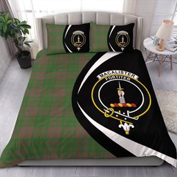 ScotsTee Shop Scottish MacAlister of Glenbarr Hunting (MacAlister of Glenbarr; Hunting) Ancient Clan Badge Tartan Bedding Set Circle Style