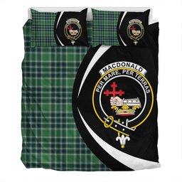 ScotsTee Shop Scottish MacDonald Lord of the Isles; Hunting Modern Clan Badge Tartan Bedding Set Circle Style