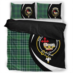 ScotsTee Shop Scottish MacDonald Lord of the Isles; Hunting Modern Clan Badge Tartan Bedding Set Circle Style