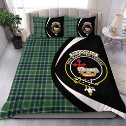 ScotsTee Shop Scottish MacDonald Lord of the Isles; Hunting Modern Clan Badge Tartan Bedding Set Circle Style