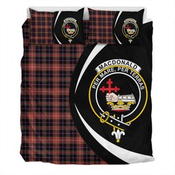 ScotsTee Shop Scottish MacDonald Sir John A (Donald Sir John A) Ancient Clan Badge Tartan Bedding Set Circle Style
