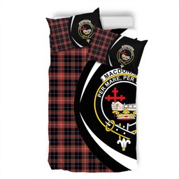 ScotsTee Shop Scottish MacDonald Sir John A (Donald Sir John A) Ancient Clan Badge Tartan Bedding Set Circle Style