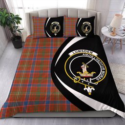 ScotsTee Shop Scottish Lumsden Waistcoat Ancient Clan Badge Tartan Bedding Set Circle Style