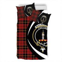 ScotsTee Shop Scottish MacAlister of Skye Modern Clan Badge Tartan Bedding Set Circle Style