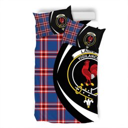 ScotsTee Shop Scottish Laing of Archiestown (Lang of Archiestown) Modern Clan Badge Tartan Bedding Set Circle Style