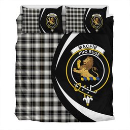 ScotsTee Shop Scottish MacFie of Colonsay Dress (MacPhee of Colonsay Dress) Ancient Clan Badge Tartan Bedding Set Circle Style
