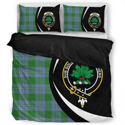ScotsTee Shop Scottish Irvine of Bonshaw Ancient Clan Badge Tartan Bedding Set Circle Style