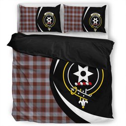 ScotsTee Shop Scottish Jardine of Castlemilk Modern Clan Badge Tartan Bedding Set Circle Style