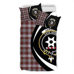 ScotsTee Shop Scottish Jardine of Castlemilk Modern Clan Badge Tartan Bedding Set Circle Style
