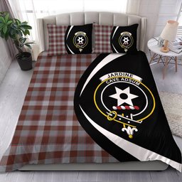 ScotsTee Shop Scottish Jardine of Castlemilk Modern Clan Badge Tartan Bedding Set Circle Style