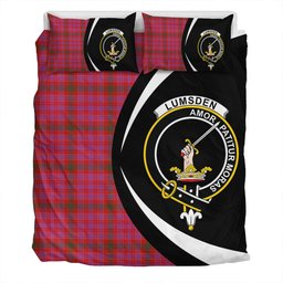 ScotsTee Shop Scottish Lumsden of Clova Modern Clan Badge Tartan Bedding Set Circle Style