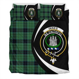 ScotsTee Shop Scottish Innes (Georgina) Clan Badge Tartan Bedding Set Circle Style