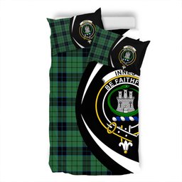 ScotsTee Shop Scottish Innes (Georgina) Clan Badge Tartan Bedding Set Circle Style