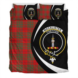 ScotsTee Shop Scottish MacAlister of Glenbarr Modern Clan Badge Tartan Bedding Set Circle Style