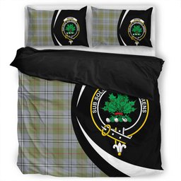 ScotsTee Shop Scottish Irvine of Glentulchan Weathered Clan Badge Tartan Bedding Set Circle Style