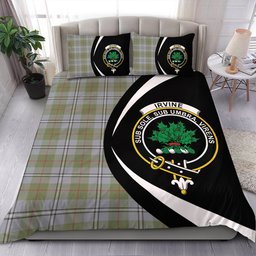 ScotsTee Shop Scottish Irvine of Glentulchan Weathered Clan Badge Tartan Bedding Set Circle Style