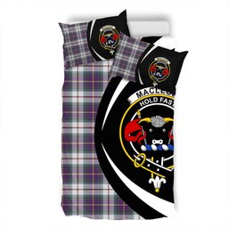 ScotsTee Shop Scottish MacLeod of California Weathered Clan Badge Tartan Bedding Set Circle Style