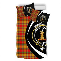 ScotsTee Shop Scottish Scrimgeour of Glassary Modern Clan Badge Tartan Bedding Set Circle Style