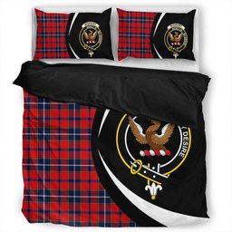 ScotsTee Shop Scottish Wishart Dress Modern Clan Badge Tartan Bedding Set Circle Style
