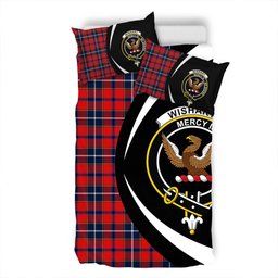 ScotsTee Shop Scottish Wishart Dress Modern Clan Badge Tartan Bedding Set Circle Style
