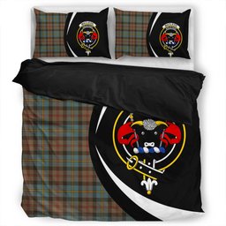 ScotsTee Shop Scottish MacLeod of Skeabost Weathered Clan Badge Tartan Bedding Set Circle Style