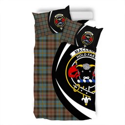 ScotsTee Shop Scottish MacLeod of Skeabost Weathered Clan Badge Tartan Bedding Set Circle Style