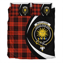 ScotsTee Shop Scottish MacLeod of Raasay Ancient Clan Badge Tartan Bedding Set Circle Style