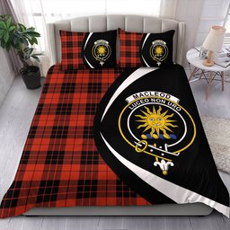 ScotsTee Shop Scottish MacLeod of Raasay Ancient Clan Badge Tartan Bedding Set Circle Style