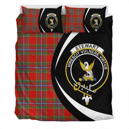 ScotsTee Shop Scottish Stewart of Fingask Modern Clan Badge Tartan Bedding Set Circle Style