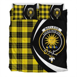 ScotsTee Shop Scottish MacLeod of Lewis Modern Clan Badge Tartan Bedding Set Circle Style