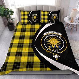 ScotsTee Shop Scottish MacLeod of Lewis Modern Clan Badge Tartan Bedding Set Circle Style