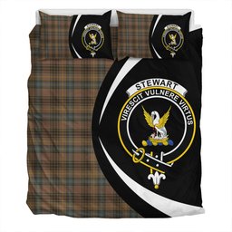 ScotsTee Shop Scottish Stewart Hunting Weathered Clan Badge Tartan Bedding Set Circle Style