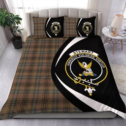 ScotsTee Shop Scottish Stewart Hunting Weathered Clan Badge Tartan Bedding Set Circle Style