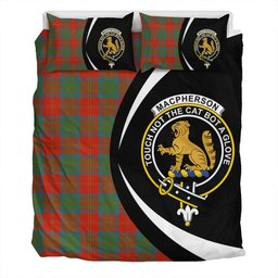 ScotsTee Shop Scottish MacPherson of Cluny Ancient Clan Badge Tartan Bedding Set Circle Style