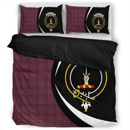 ScotsTee Shop Scottish MacIntyre of Littleport Weathered Clan Badge Tartan Bedding Set Circle Style