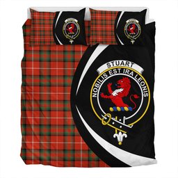 ScotsTee Shop Scottish Stuart of Bute Ancient Clan Badge Tartan Bedding Set Circle Style