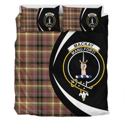 ScotsTee Shop Scottish MacKay of Strathnaver Ancient Clan Badge Tartan Bedding Set Circle Style