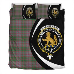 ScotsTee Shop Scottish MacPherson of Glentruim Modern Clan Badge Tartan Bedding Set Circle Style