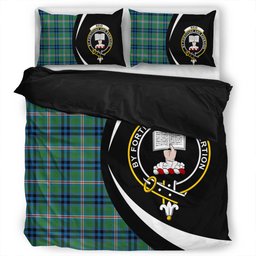 ScotsTee Shop Scottish Reid (Mill City) Ancient Clan Badge Tartan Bedding Set Circle Style