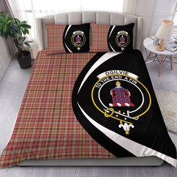 ScotsTee Shop Scottish Ogilvie of Airlie Weathered Clan Badge Tartan Bedding Set Circle Style