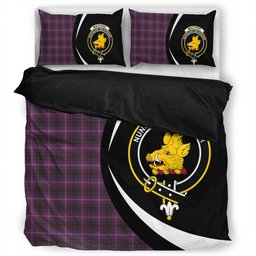 ScotsTee Shop Scottish MacIver of Strome Weathered Clan Badge Tartan Bedding Set Circle Style
