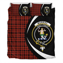 ScotsTee Shop Scottish Murray of Ochtertyre Ancient Clan Badge Tartan Bedding Set Circle Style