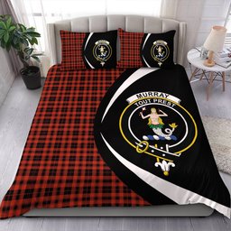 ScotsTee Shop Scottish Murray of Ochtertyre Ancient Clan Badge Tartan Bedding Set Circle Style
