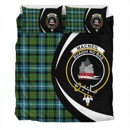 ScotsTee Shop Scottish MacNeil of Barra (MacNeil MacNeill) Ancient Clan Badge Tartan Bedding Set Circle Style