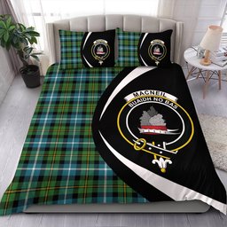 ScotsTee Shop Scottish MacNeil of Barra (MacNeil MacNeill) Ancient Clan Badge Tartan Bedding Set Circle Style