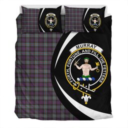 ScotsTee Shop Scottish Murray of Atholl (Murray) Weathered Clan Badge Tartan Bedding Set Circle Style