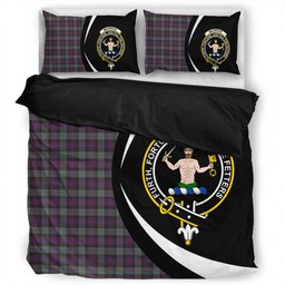 ScotsTee Shop Scottish Murray of Atholl (Murray) Weathered Clan Badge Tartan Bedding Set Circle Style