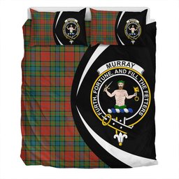 ScotsTee Shop Scottish Murray of Atholl Red Dress (Murray of Atholl; Red Dress) Ancient Clan Badge Tartan Bedding Set Circle Style